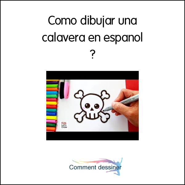 Como dibujar una calavera en español